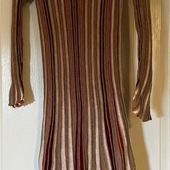 Women’s Cato Long Sleeve Vertically Striped Sweater Dress w/Full Cami Under, SM - Picture 2 of 7